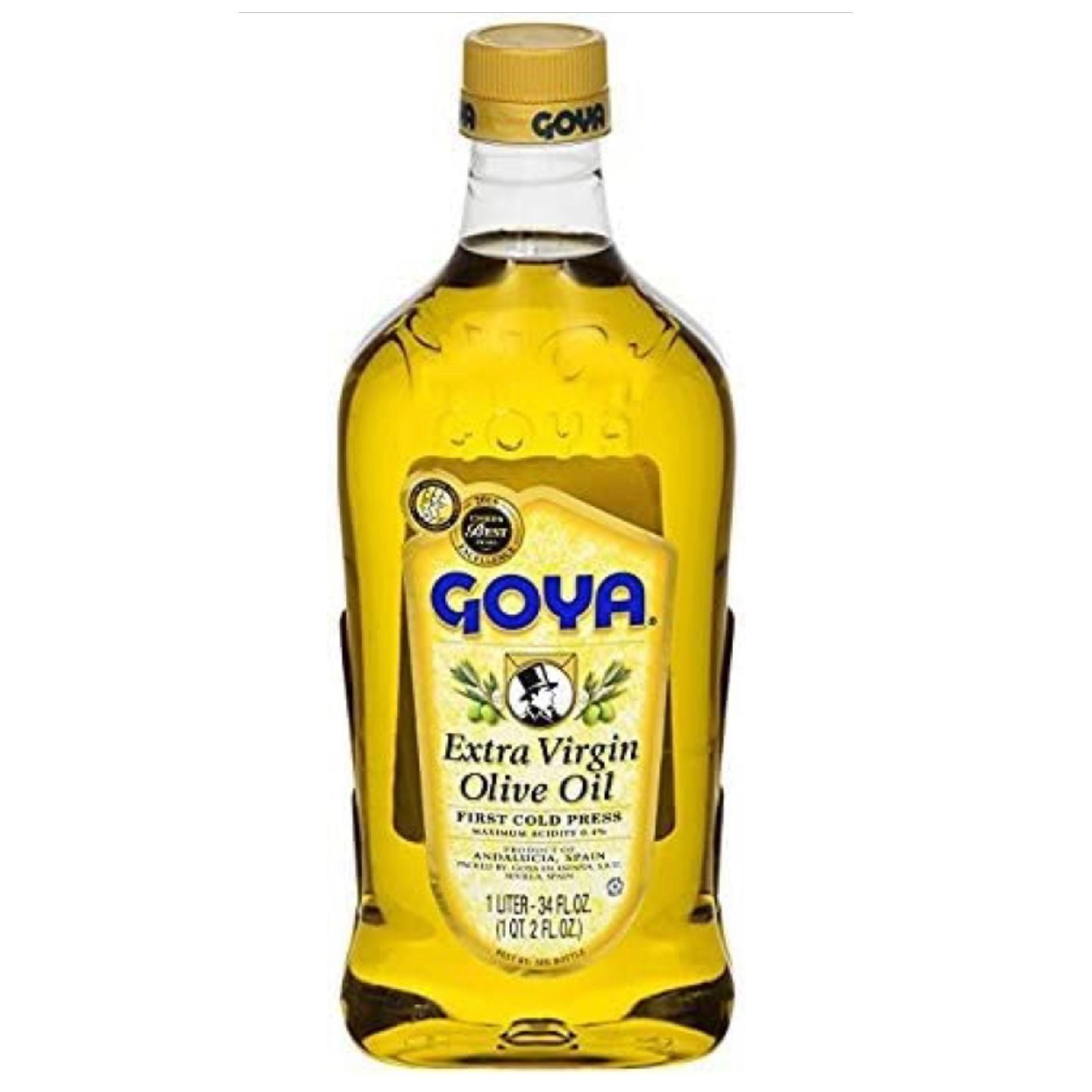 Goya Extra Virgin Olive Oil - 34oz, Premium Quality Cold-Pressed Oil